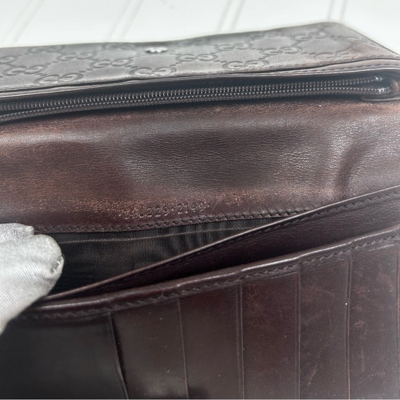 Gucci Brown Bi-Fold Leather Wallet Unisex - Picture 15 of 15